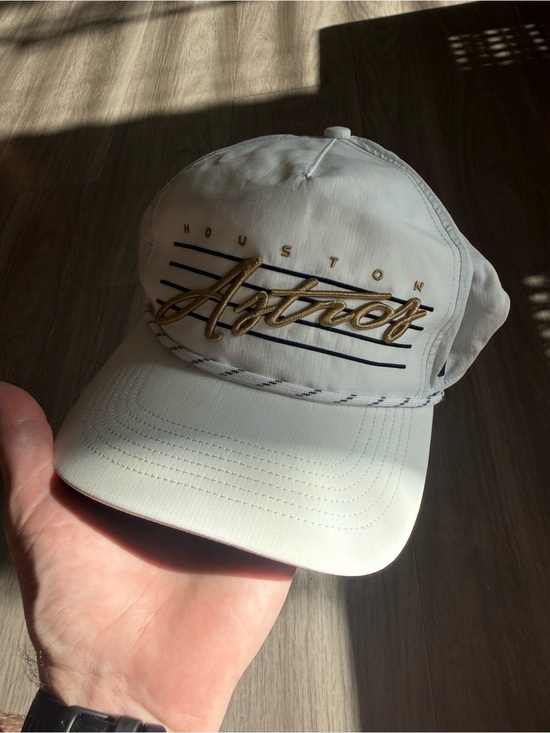 ‘47 Brand Other - Houston Astros 47 Brand White Rope Snapback Hat Gold Script Logo